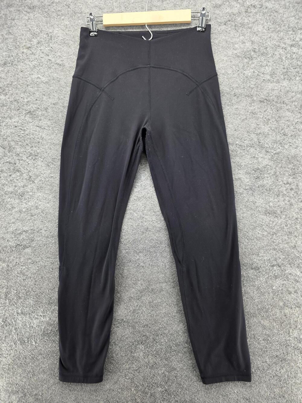 Lululemon Pants Womens 8 Black High Rise Leggings Yoga Running Athleisure Gym